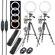 Lighting & Studio Equipment Yescom 2 Pack 10' LED Ring Light Dimmable Tripod Stand Phone Holder Photo Video Makeup