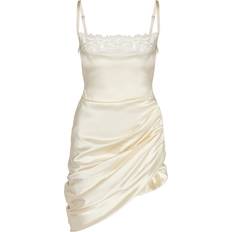 Midi Dresses - Polyamide Jacquemus Off-White Le Chouchou 'La Saudade Brodée' Minidress FR