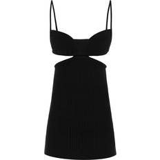 Hvid - Polyamid Kjoler Off-White Cut Out Rib Mini Dress - Sort
