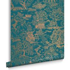 Wallpapers Graham & Brown Basuto Abstract Removable Paste The Wall Wallpaper Teal