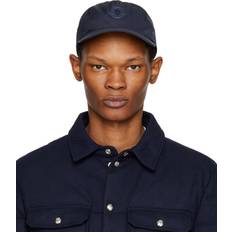 Leather Caps Moncler Navy Patch Cap UNI