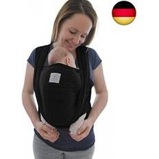 Best Baby Wraps Babytragetuch mit vordertasche inkl. baby wrap carrier tasche und anleitung Schwarz