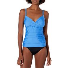 Calvin Klein Tankinis Calvin Klein AZURE BLUE Twist Tankini Swim Top