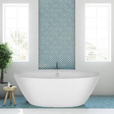 Fiberglass Built-In Bathtubs Empava Acrylic Flatbottom Double Ended Drain