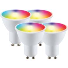 Wi-Fi GU10 5.5 Watts led Smart Bulb, rgb cct 2700K-6500K, Dimmable, Pack of 4