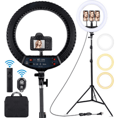 Eoto Light 18 inch led ring light with tripod stand dimmable makeup selfie ring light for