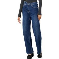 Free People Tinsley Baggy High Rise Jeans - Deep Blue