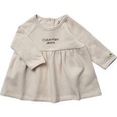 Calvin Klein Klänningar Calvin Klein Newborn Fleece Logo Dress GREY 0-3M