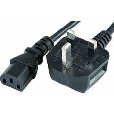 Pro Elec 2m Mains Power Cord 13A fuse 10A, 240VAC