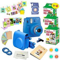 Fujifilm Fujifilm Instax Mini 9 Instant Camera and Accessories Set with 60 Film Sheets Cobalt Blue Cobalt