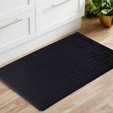 120.0 cm Entrance Mats Serdim Rugs Ivy Washable Greek Key Anti Black cm