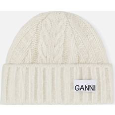 Ganni S Huer Ganni hue A5111 Cable Beanie egret