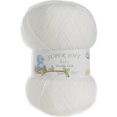 Yarn & Needlework Supplies BB4 White James Brett Acrylic Baby Double Knit Knitting Yarn 100g