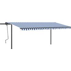 Noir Auvents de Terrasse vidaXL Automatic Awning with Wind Sensor and LED 350x500cm