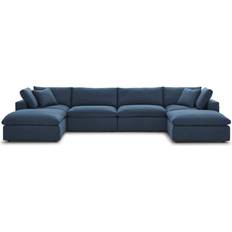 modway Commix Azure Sofa 158" 6 6 Seater