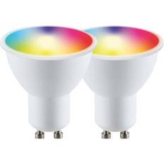 Wi-Fi GU10 5.5 Watts led Smart Bulb, rgb cct 2700K-6500K, Dimmable, Pack of 2