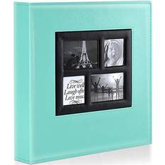 Turquoise Scrapbooking Photo album 1000 pockets 6x4 photos extra large size leather cover 10x15cm teal