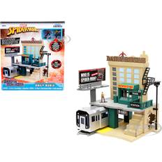 Toys Jada Spider-Man Nano Scene NYC Deluxe Diorama with 2 Nano MetalFigs Mini-Figures