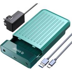 External Enclosures Orico ORICO USB C External Hard Drive Enclosure with Upgrade Braided USB C Cable Support UASP for 3.5"/2.5" SATA SSD/HDD Max 18TB M35 Green