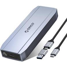 Orico ORICO Aluminum M.2 NVMe SSD Enclosure USB 3.2 Gen2 10Gbps USB C for M-Key/M B-Key NVMe SSD for SSD Size 2230/2242/2260/2280 M.2 NVME SSD Case