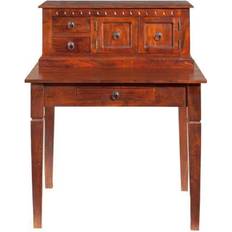 Massivmoebel24 Acacia Painted Dark Brown Writing Desk 65x85cm