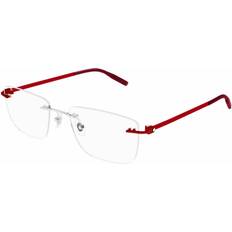 Montblanc Mont Blanc MB0281O Eyeglasses, In Silver Red Silver Red 009 56-21-145