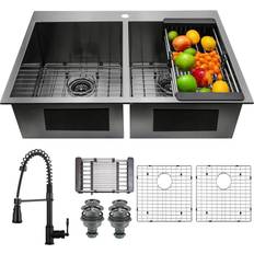 Drainboard Sinks AKDY All-in-One Gunmetal Matte