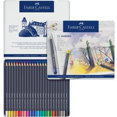 Gold Aquarelle Pencils Faber-Castell Goldfaber Color Pencils Tin Set, 24ct