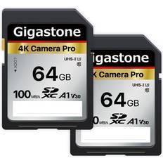 Gigastone 64GB 2-Pack SD Card V30 SDXC Memory Card