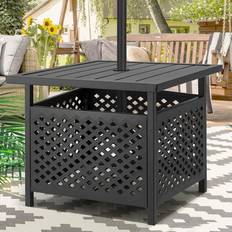 Metal Outdoor Coffee Tables AECOJOY 22" Umbrella Hole