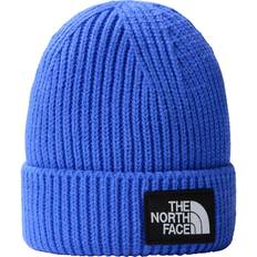 Blue - Woman Accessories The North Face Logo Box Cuffed Beanie TNF Blue One