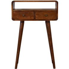 Artisan Mini Chestnut Curved Console Table