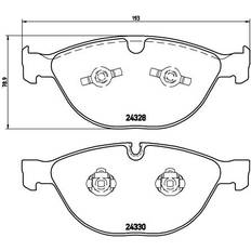 Pièces de Vélo Brembo Jeu de Plaquettes de Frein BMW 5 Touring 5 Berline 6 Coupe