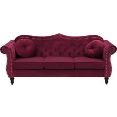 3-seter - Divaner Sofaer Beliani Ski Rot Sofa 200cm 3-seter