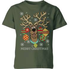 Original Hero Scooby Doo Kids' Christmas T-Shirt - Forest Green