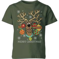 Kinderbekleidung Scooby Doo Christmas T-Shirt - Forest Green