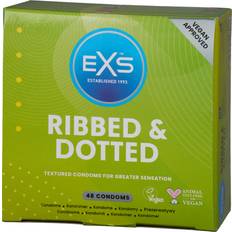 EXS Ribbed and Dotted Condoms 48 pcs Clear