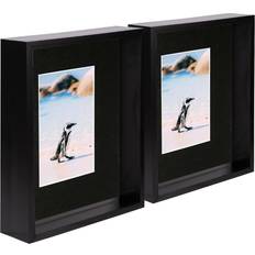 Acrylic Photo Frames Nicola Spring 5x Black 8 10 3D Deep Box Wooden with Photo Frame