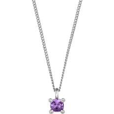 Dyrberg/Kern Vrouw Kettingen Dyrberg/Kern Julia Necklace - Silver/Purple