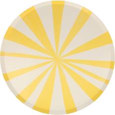 Meri Meri Stripe Yellow Tallerkener Large