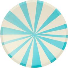 Meri Meri Stripe Blue Tallerkener Large