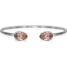 Rosa Armband Caroline Svedbom Petite Drop Bracelet Rhodium Vintage Rose