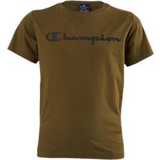 Kinderbekleidung Champion Crewneck T-Shirt Junior Green, Unisex, Tøj, T-shirt, Grøn