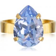 Caroline Svedbom Blå Ringar Caroline Svedbom Mini Drop Ring Gold Light Sapphire