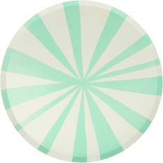 Meri Meri Stripe Mint Tallerkener Large