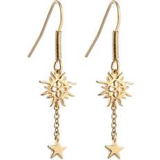 Gold - Man Earrings Newbridge Silverware Newbridge Silverware Drop Earrings with Sun and Stars