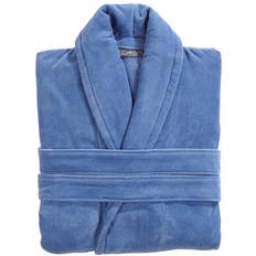 Christy 'Supreme Velour' 100% Sheared Cotton Robe Mid Blue