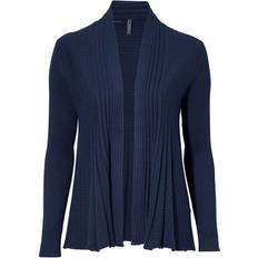 Blåa Koftor Freequent Claudisse Short Cardigan Dam Salute - Svart