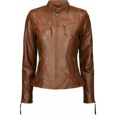 Btfcph BTF CPH Lammeskinds Biker Jakke, Dark Cognac-44