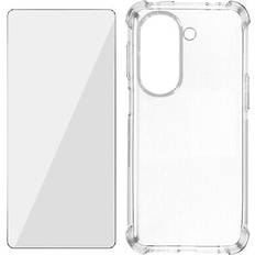 Avizar Pack Protection pour Asus Zenfone 9 Coque Renforcée plus Verre Trempé Transparent